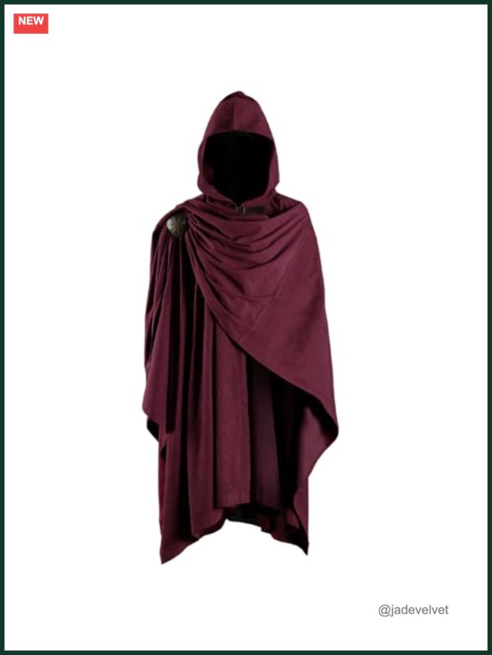 Medieval Corduroy Hooded Cloak, Renaissance Cape Cosplay Ren Faire Costume